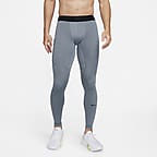 Nike Men s Pro Warm Tights Large Smoke Grey Black